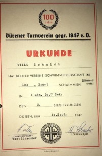 Urkunde von 1947